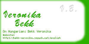 veronika bekk business card